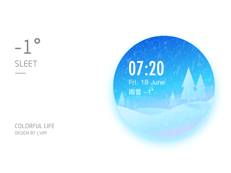 COLORFUL LIFE ui watch weather