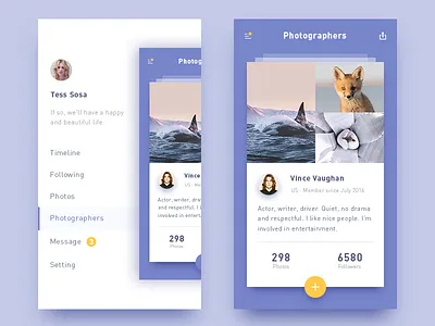 photo-sharing app app photo ui