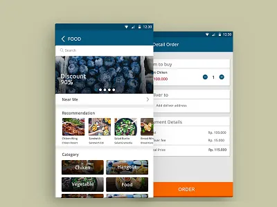 App Courier android appdesign courier interface layout mobile ui ux