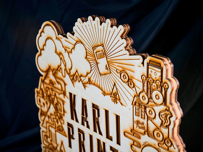 Karli Printi Award illustration lasercut