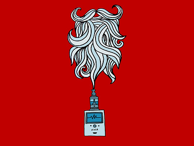 St. Nic. christmas ecig hand sketch illustration vape vaping