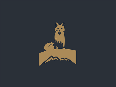 Fox adventure animal fox freedom icon logo mark mountains negativespace snow