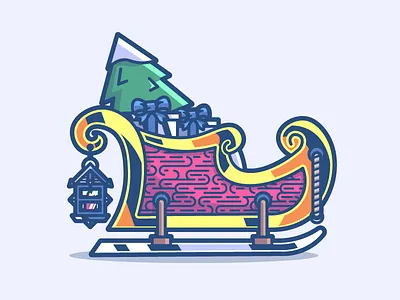 Santa's sled 18/24 christmas fir gifts presents santa sled trolley xmas