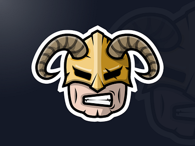 Viking Mascot fierce helmet mascot scratches sports viking