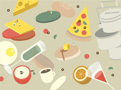 Illustration for Tiffin fb food illustration vector vector art