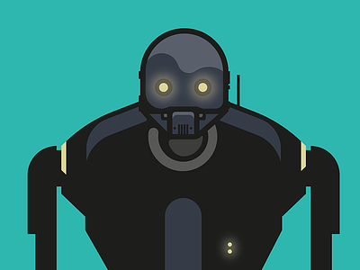 K-2SO design droid flat illustration k2so rogueone starwars