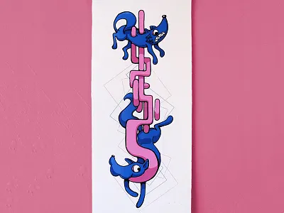 Spirit Dawg Screen Print animal dog illustration ink print printmaker printmaking screen print screenprint surreal uncanny