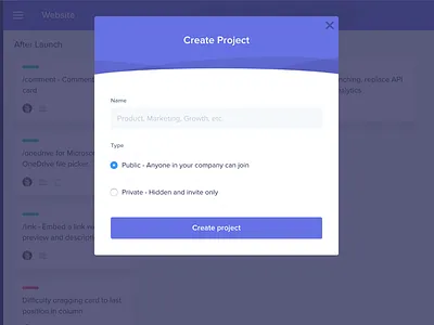 Wavy Modal card design form modal popup purple ui