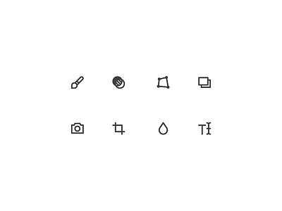 Icons editing icons minimal photo