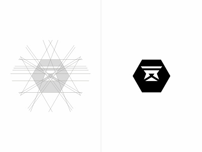 Tech Lion animal brand branding geek grid head hexagon leo lion logo logotype minimal