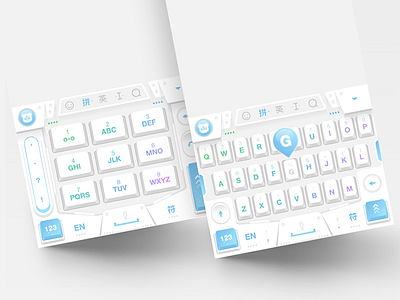 GENTLY TECHNOLOGY BAIDU INPUT blue design input keyboard phone snow sogou technology theme ui ux