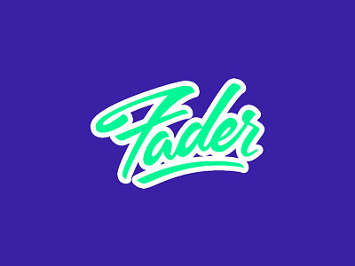 Fader brush design graphic handlettering lettering logo music pen