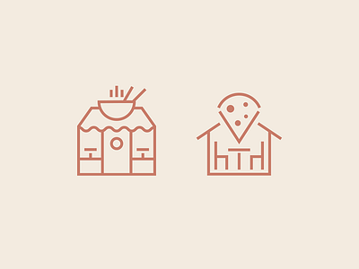 Eat 'til you drop food icon icons line mono pizza restaurant thai