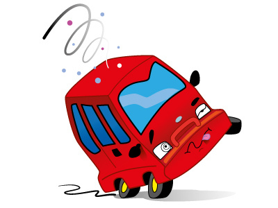 Libero Bubblefriends bubblefriends car character dizzy drunken emotions ill illustration minivan subarulibero vector