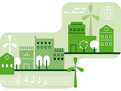 The future of energy editorial energy future icon innovation organic simple urban vector windpower