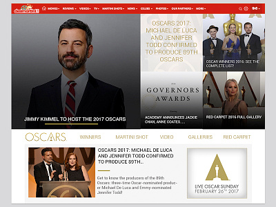 OSCARS WEB PAGE mobile oscars ui web