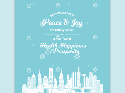 Falling Snow Email Animation city email holiday new year snow