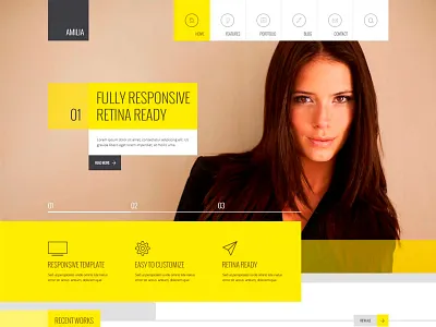 Amilia - Responsive Multi Purpose Template agency blog business multipurpose onepage portfolio responsive theme themeforest ui ux