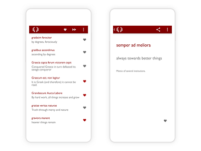 Latin Phrases android app education latin list listview mobile phrasebook phrases quote translate wreath