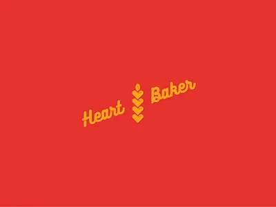 Heart Baker bakery heart logo logotype love pastry trade mark wheat