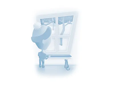 Fable Illustration book children fable fairytale gradient gradient mesh illustration illustrator monochromatic pixar winter