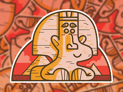 Sphinx Sticker andrew kolb illustration kolbisneat slaptastick sphinx travel