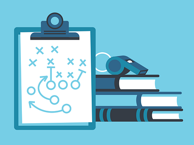 Year in Review - Making a Plan for 2017 book books clipboard flat illustration whistle