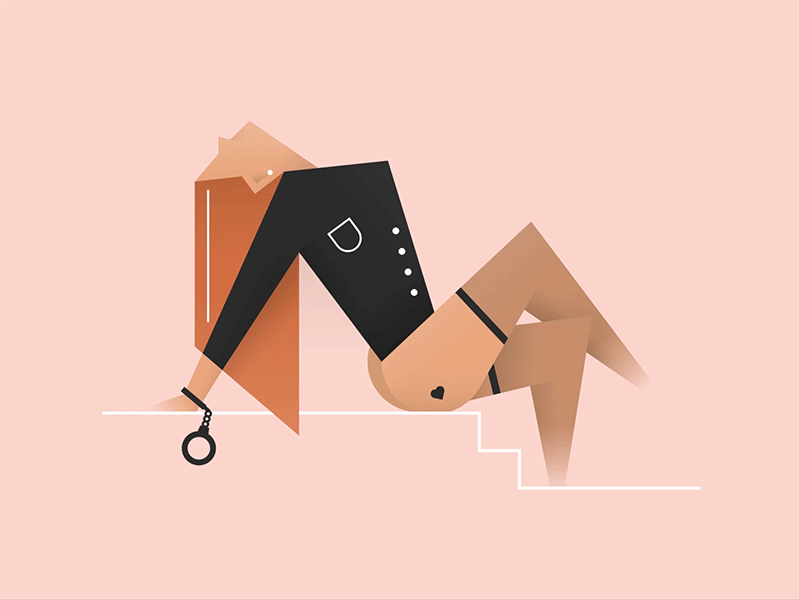 liberation. affinity designer girl liberation minimal sexy slave vector woman