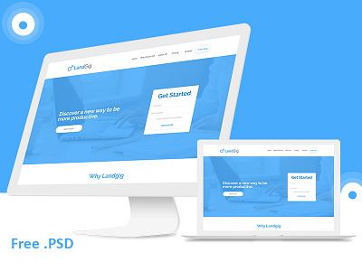 Landgig – Landing page template free psd download bootstrap freebie freepsd landgig landingpage onepage psd revolthemes template templates webdesign