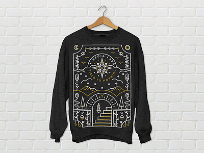Stay cozy while you design agency candle compass design illustration jelly fish line minimal shirt swag sweatshirt vector