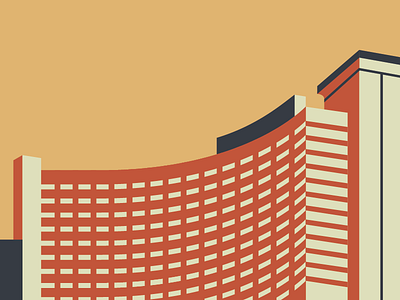 Los Angeles angeles building city colours geometric hotel illustration isometric los simple usa