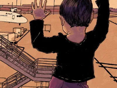 Toddler-Inspired airplane airport illustration toddler