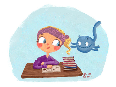 Witch and Quadro childrensbook illustration kidlit quadrocat witch
