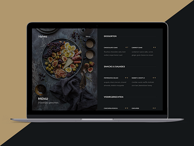 Halves - Web design experiment experimenting layout menu restaurant website wordpress