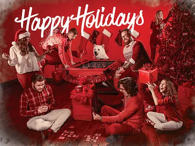Merry Driftmas christmas christmas card composite get jolly holiday photography red