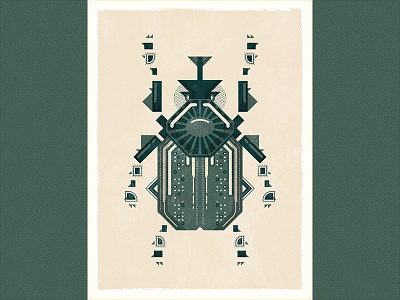 Beetle color design geometric graphic design illustration illustrator lines low poly photoshop poster print