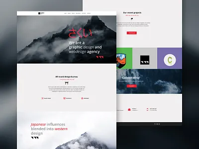 We are live! illustration japan japanese logo minimal mockup mountains onepage ui ux webdesign website