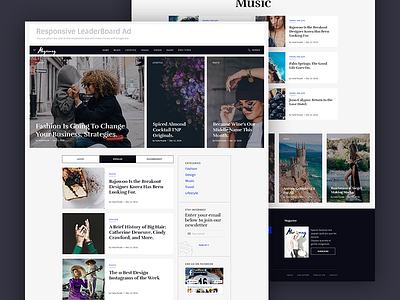 Magicmag article blog clean fashion grid magazine modern news newspaper post responsive