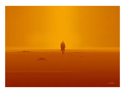 blade runner 2049 art blade runner brushwork cimenatic desert digital drawing fan art illustration journey movie vector