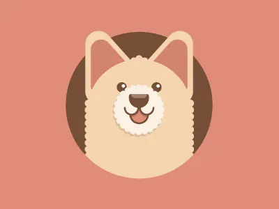 Puppy bichon dgo flat hound icon illustration mutt pooch pup puppy vector