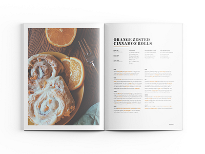 Living Well Cookbook cinnamon rolls cookbook elegant heavy photography publication type typography