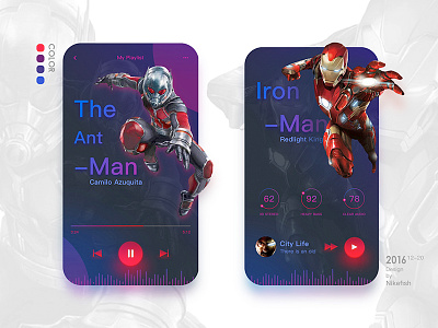 The concept of music player Ui
