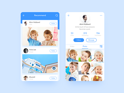 Profile app dailyui interface mobile profile ui ux