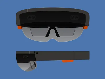 Hololens Illustration flat hologram hololens illustration