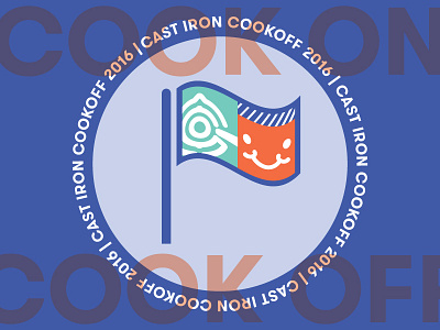 Cast Iron Cook off 2016 cast iron cook off flag logo smile type walsheim