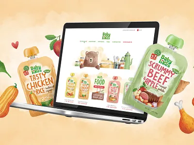 Babylikes case study baby babylikes branding chicken food illustration logo packaging web