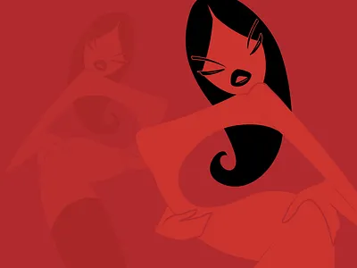 Sexy Stylized brunette raven sexy stylized woman