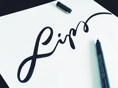 Lips calligraphy flow homeproduction lettering lips music name script type