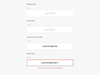 Input Fields design field input states ui ux webdesign