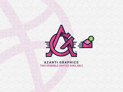 2 Dribbble Invites azanti dribbble invitation invite portfolio tag ticket